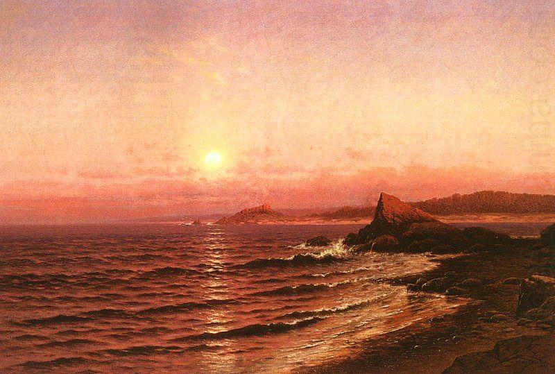 Raymond D Yelland Moonrise Over Seacoast at Pacific Grove china oil painting image